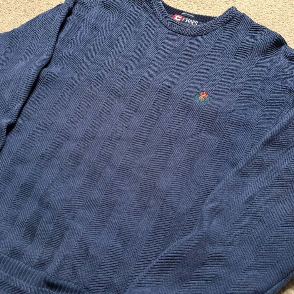 Vintage Chaps Ralph Lauren Hand Framed Knit Sweater Size M